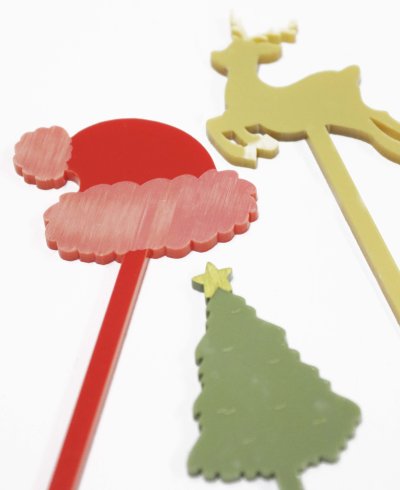 Vista superior agitadores santa Claus