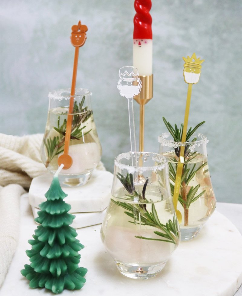 Agitadores para cócteles navideños reyes mágicos Agitadores para cócteles navideños reyes mágicos