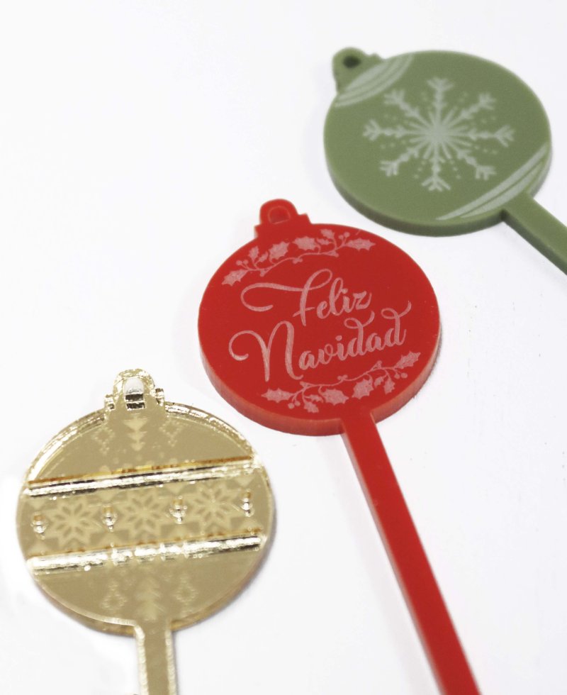 Vista superior agitadores de bolas de árbol de navidad Vista superior agitadores de bolas de árbol de navidad