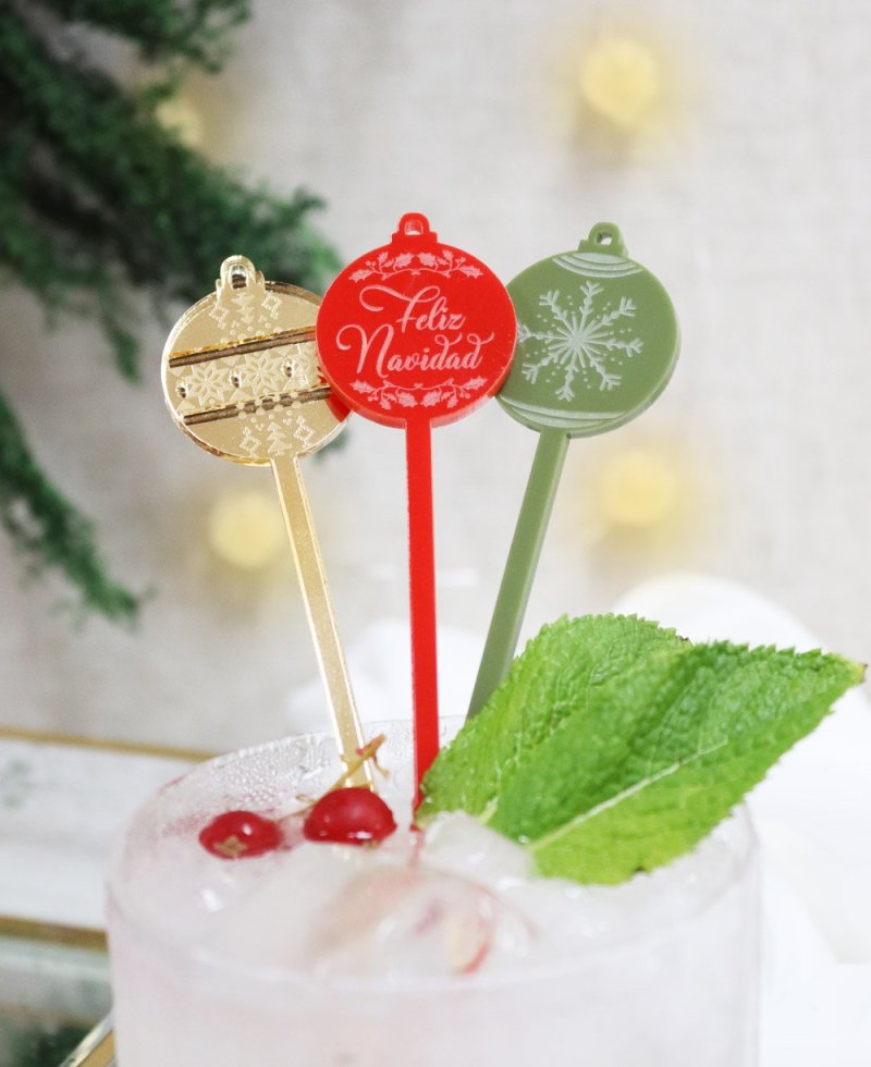 Agitadores De Bebidas Adornos De Navidad (Pack de 3) | Marmarina Agitadores De Bebidas Adornos De Navidad (Pack de 3) | Marmarina