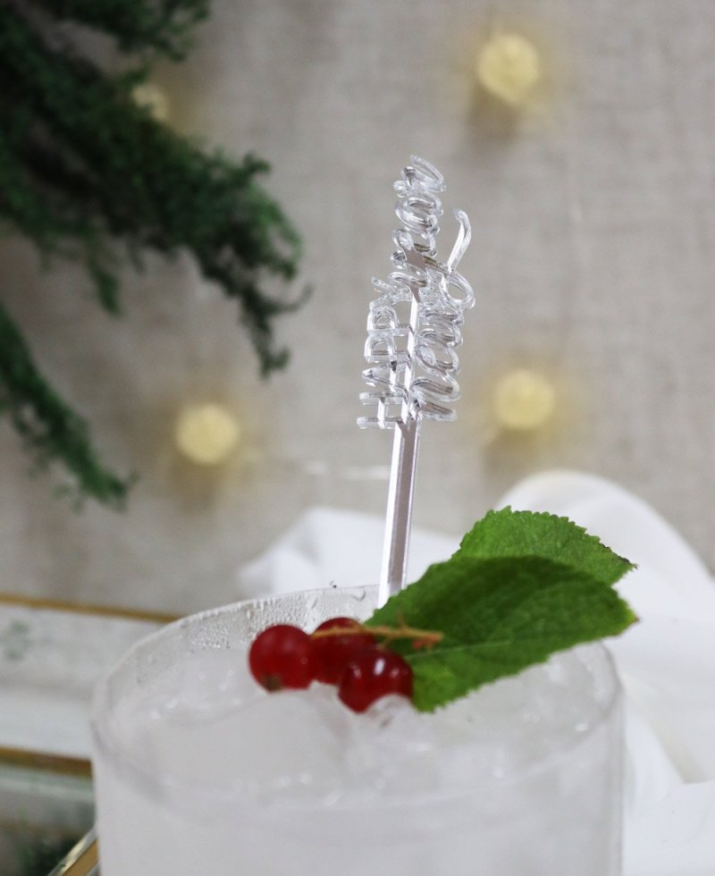 Agitadores para cócteles de navidad año nuevo