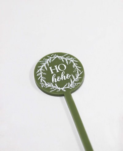 Vista superior corona de acebo agitador