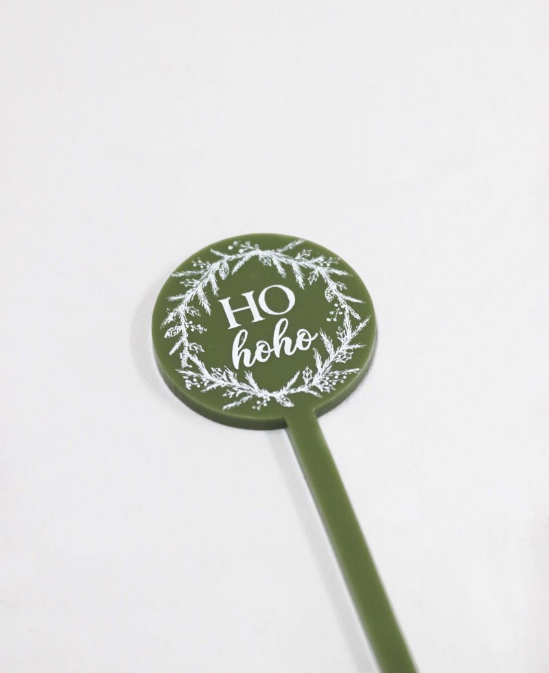 Vista superior corona de acebo agitador Vista superior corona de acebo agitador