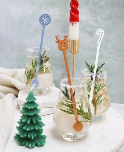 Agitadores de bebidas de navidad bastón de caramelo