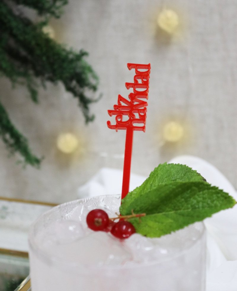 Feliz navidad agitadores para cócteles