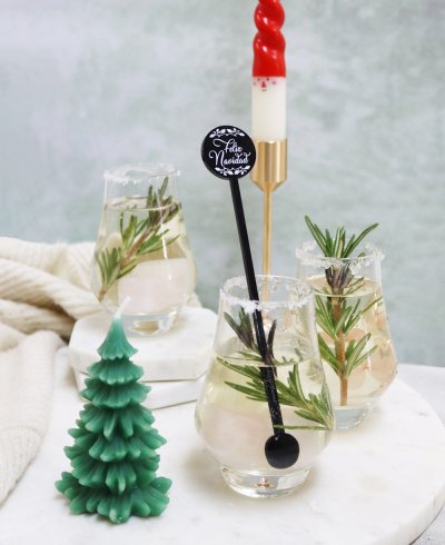 Feliz navidad acebo agitadores navideños