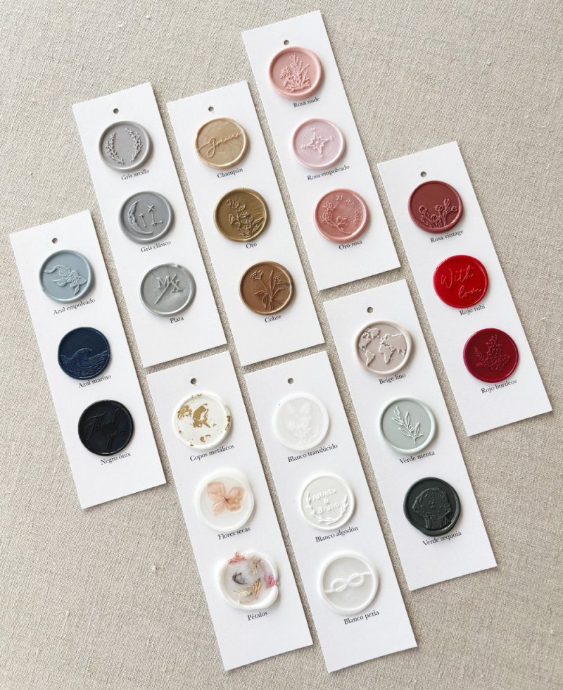 Modelos disponibles de sellos de cera