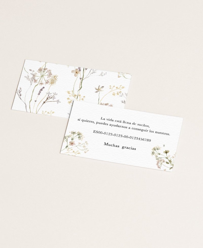 Tarjeta lista de boda primavera