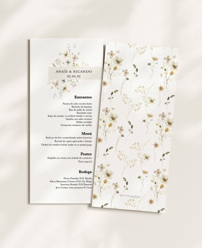 Menu para bodas estaciones primavera
