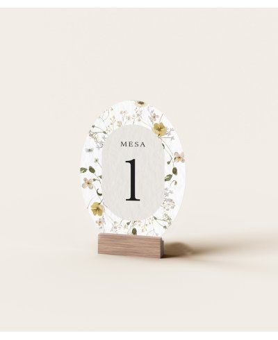 Números de mesa para bodas colección estaciones