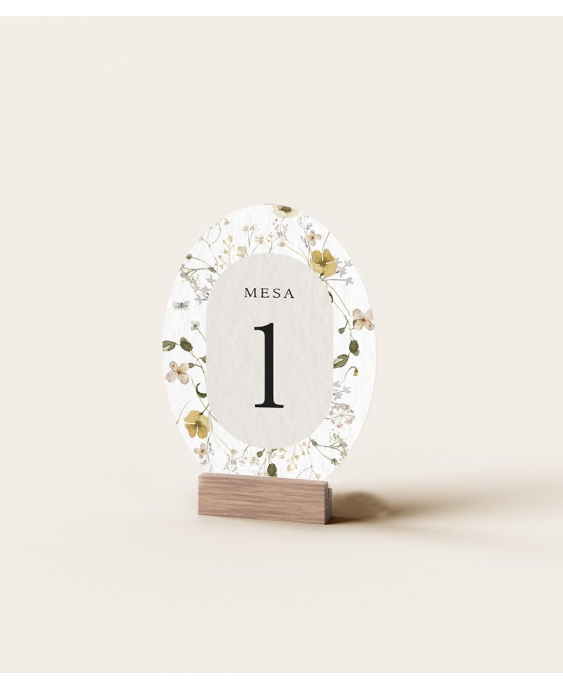 Números de mesa para bodas colección estaciones