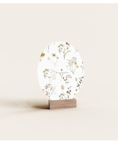 Número de mesa primavera flores