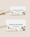 Tamaños etiquetas para bodas primavera