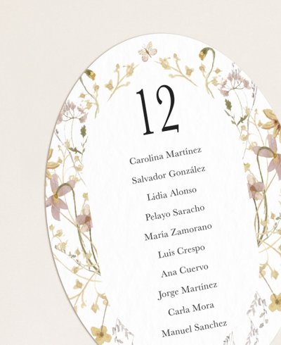 Organización de mesas de boda primavera