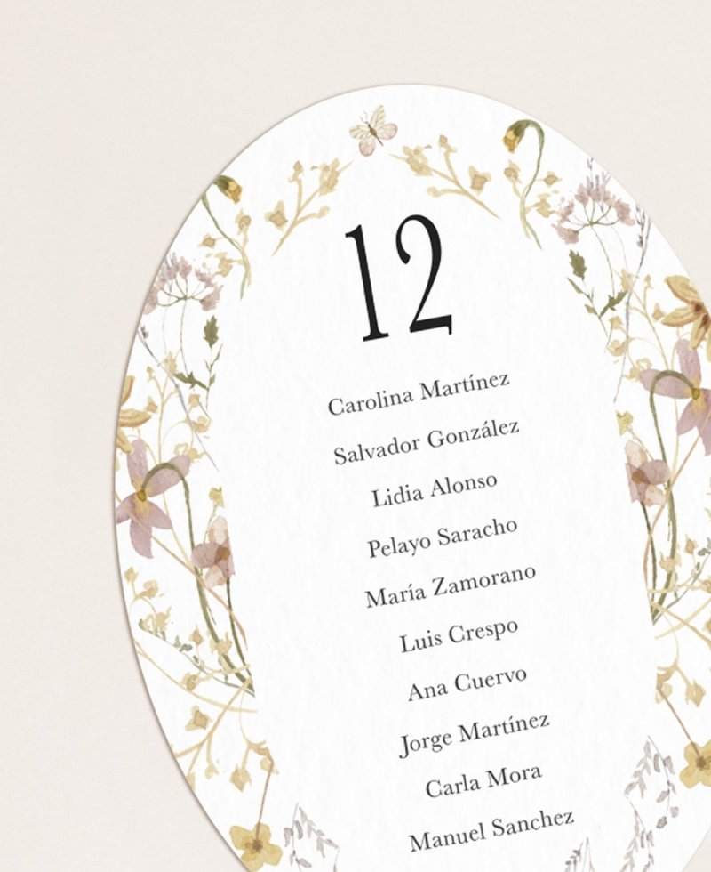 Organización de mesas de boda primavera