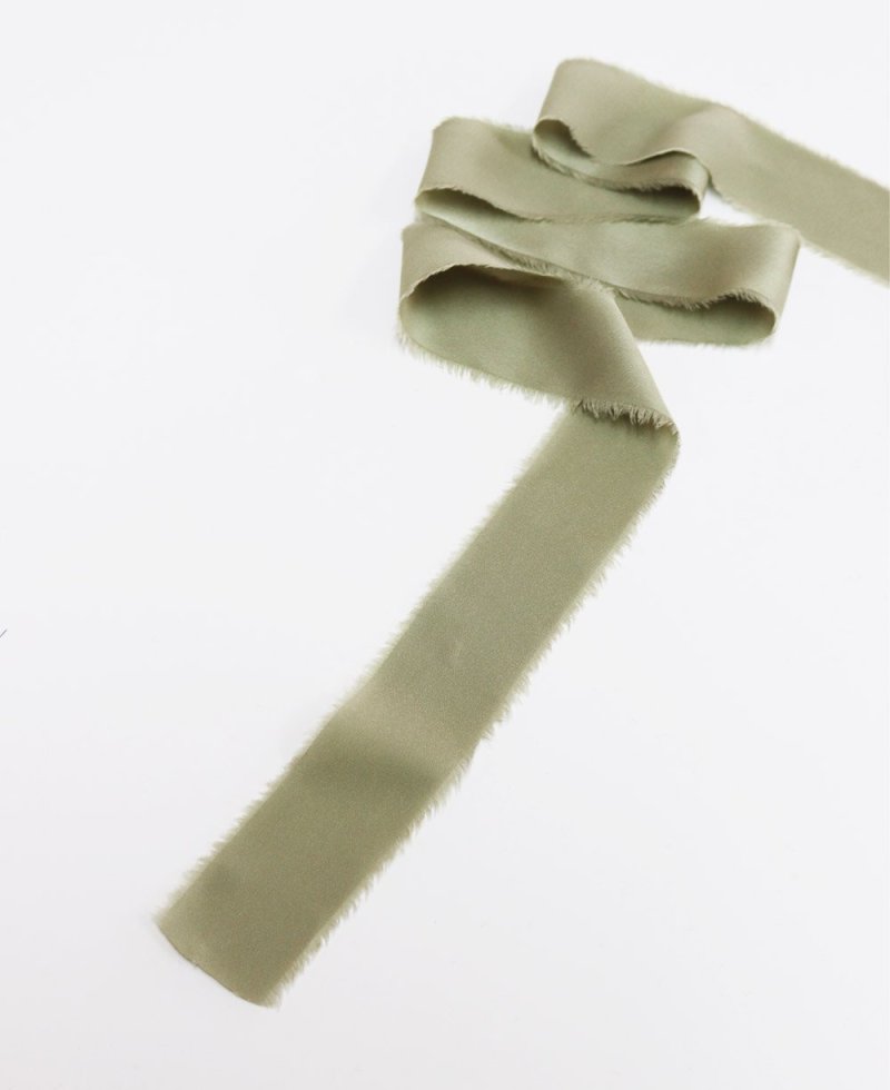 Cinta de seda ancha blanco algodón