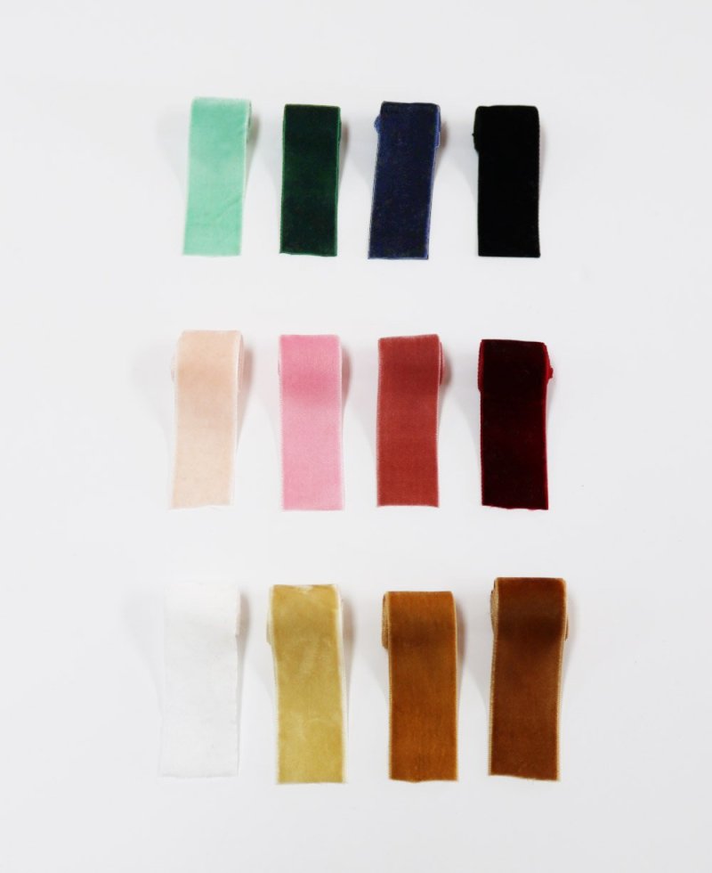 Cintas de terciopelo naturales para ramos