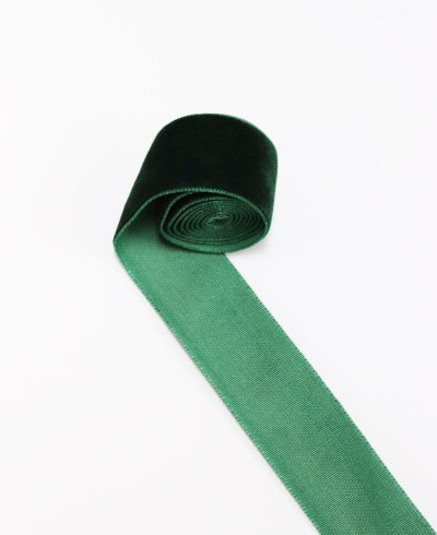 Cinta de terciopelo ancha verde esmeralda