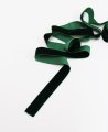 Cintas de terciopelo verdes para ramos