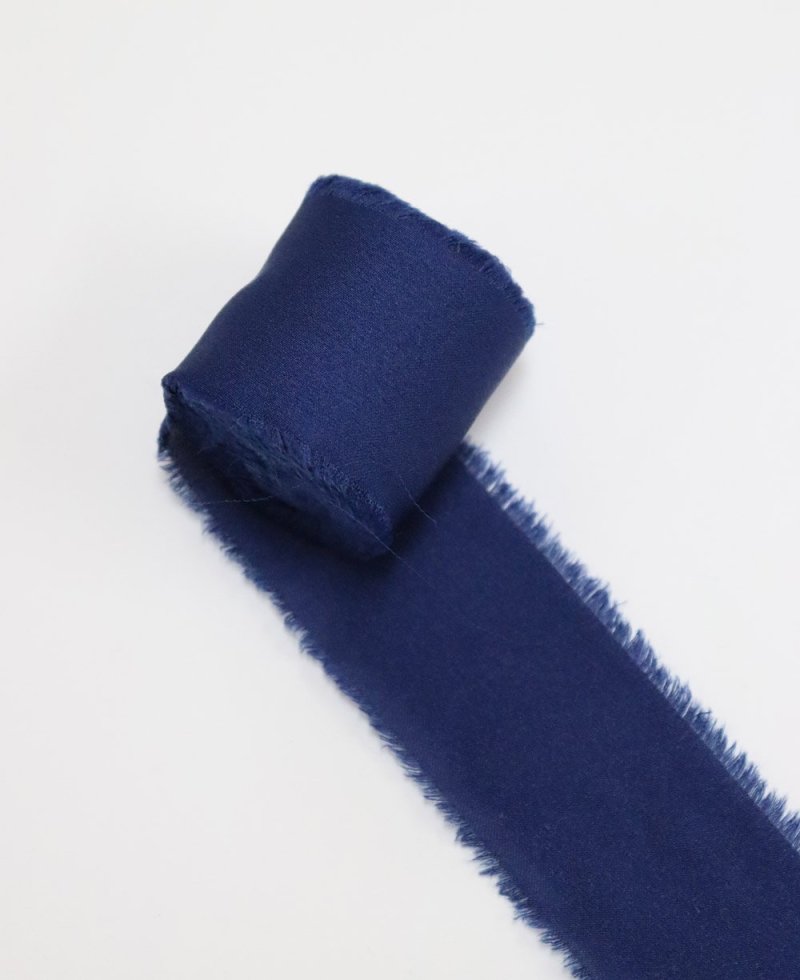 Cintas de seda azules para ramos