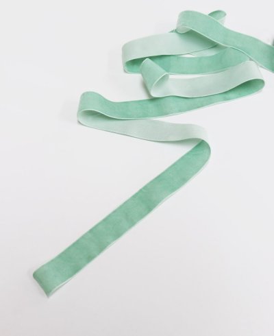 Cintas de terciopelo azul aguamarina para ramos