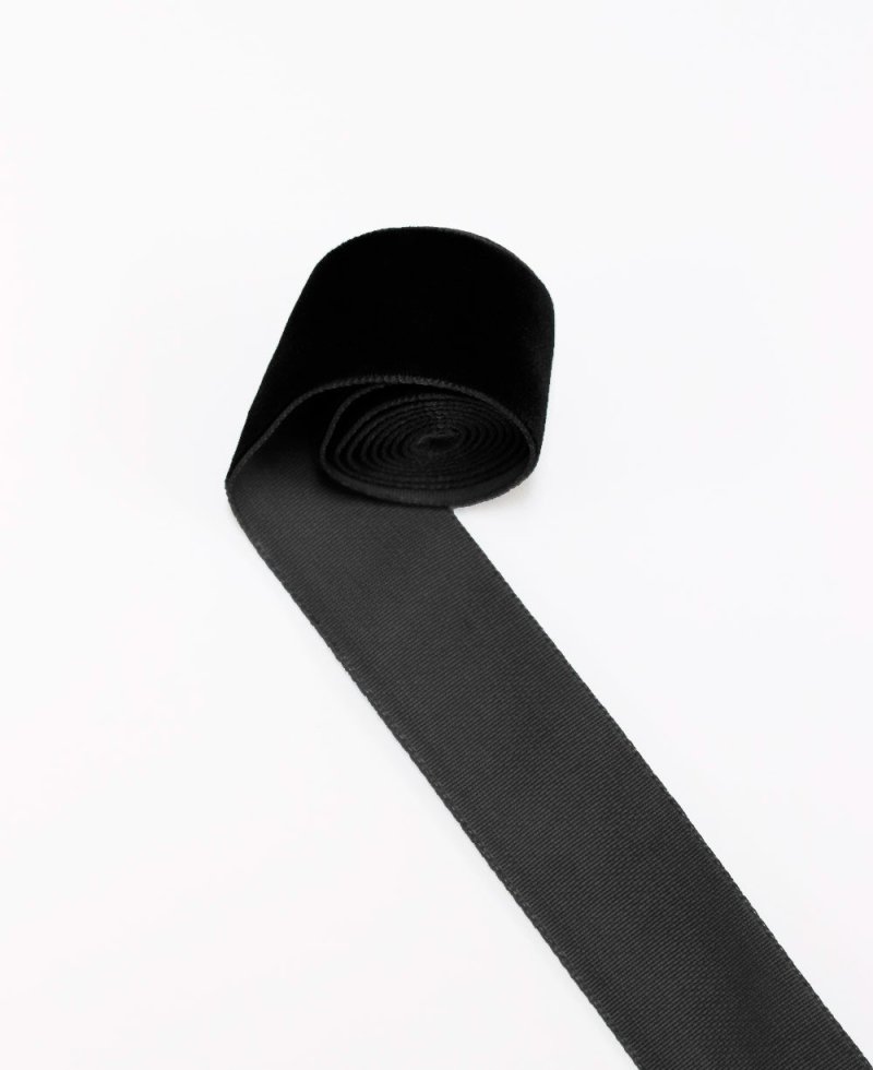 Cintas de terciopelo negro ónix para ramos