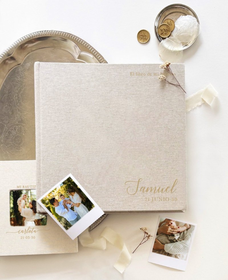 Libro de firmas de bautizo personalizado