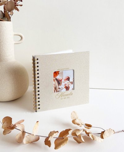 Libro de firmas de bautizo personalizado pequeño