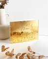 Libro de firmas espejo oro con flores