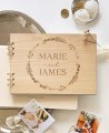 Libro de firmas con corona floral
