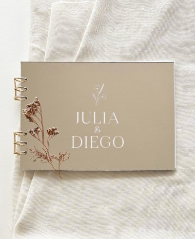 Libro de Firmas de Boda Flores Silvestres  | Marmarina