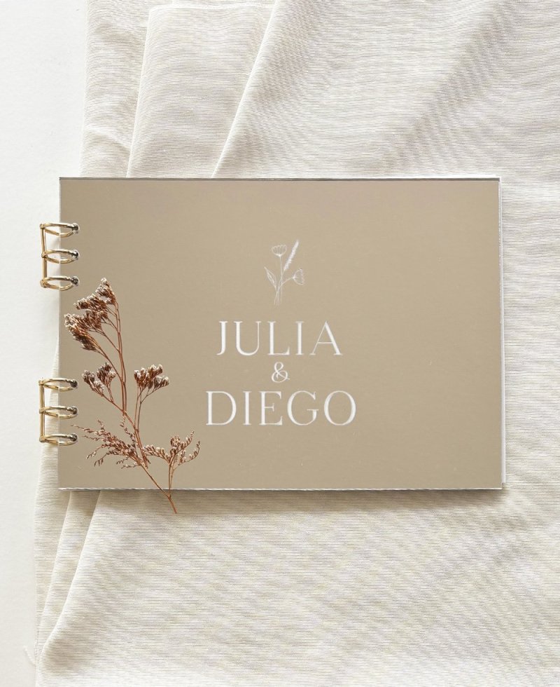 Libro de Firmas de Boda Flores Silvestres  | Marmarina