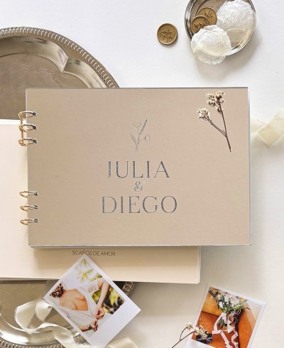Libro de firmas de boda con nombres