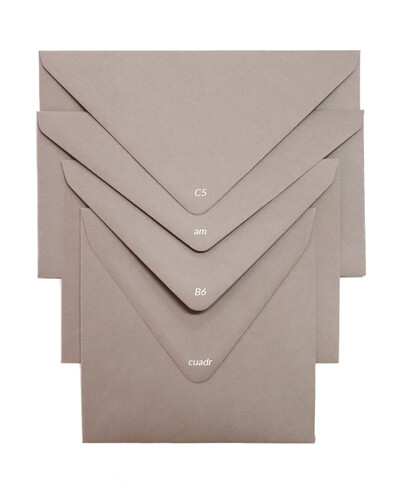 Formatos sobres de colores para invitaciones