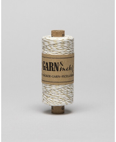 Cordão de algodão Baker Twine em ouro branco 1 mm
