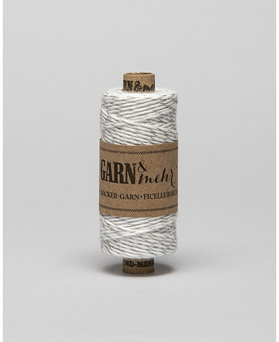 Cordão de Padeiro Branco Prateado | Cordões de algodão natural de prata
