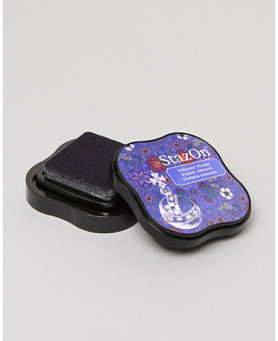 Tsukineko Timbro StazOn Color Ink Pad - Colore Vibrant Violet - Tampone Per Superfici Non Porose