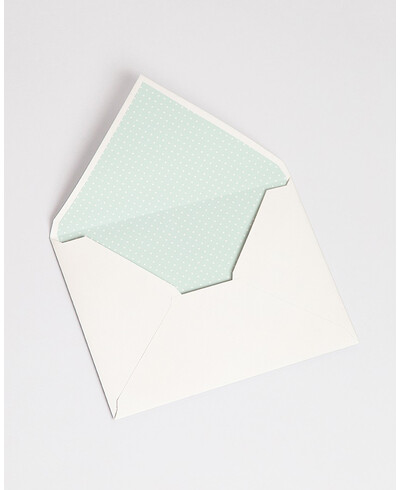 Envelopes com Forro de Menta Bolinhas | Marmarina
