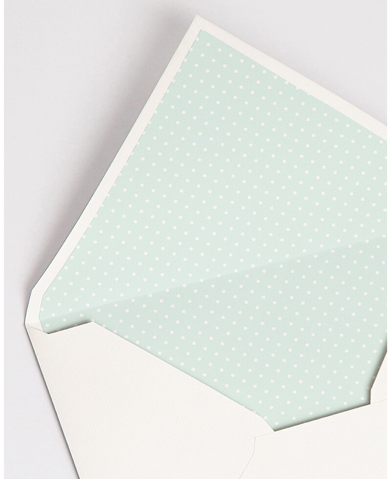 Envelopes com Forro de Menta Bolinhas | Marmarina Envelopes com Forro de Menta Bolinhas | Marmarina