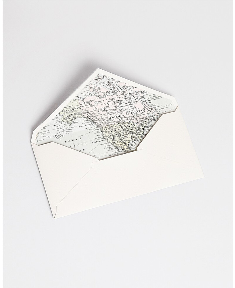 Envelopes with Lined Map | Marmarina