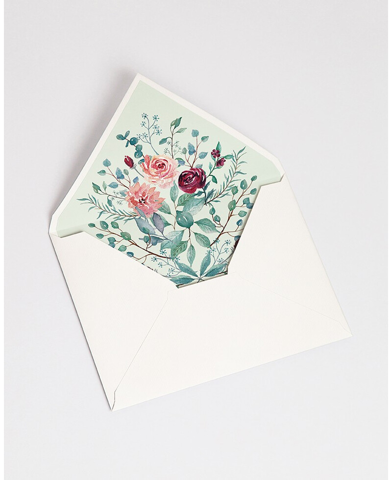 Envelopes Forrados com Eucalipto e Rosas | Marmarina Envelopes Forrados com Eucalipto e Rosas | Marmarina