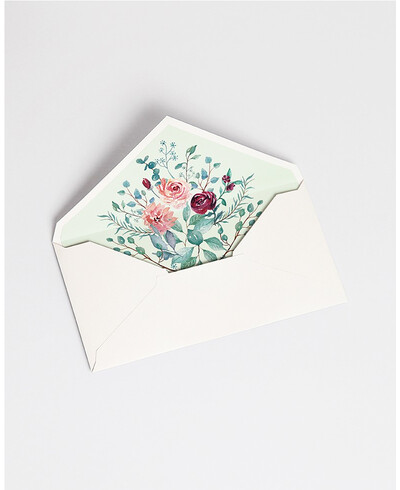 Envelopes Forrados com Eucalipto e Rosas | Marmarina