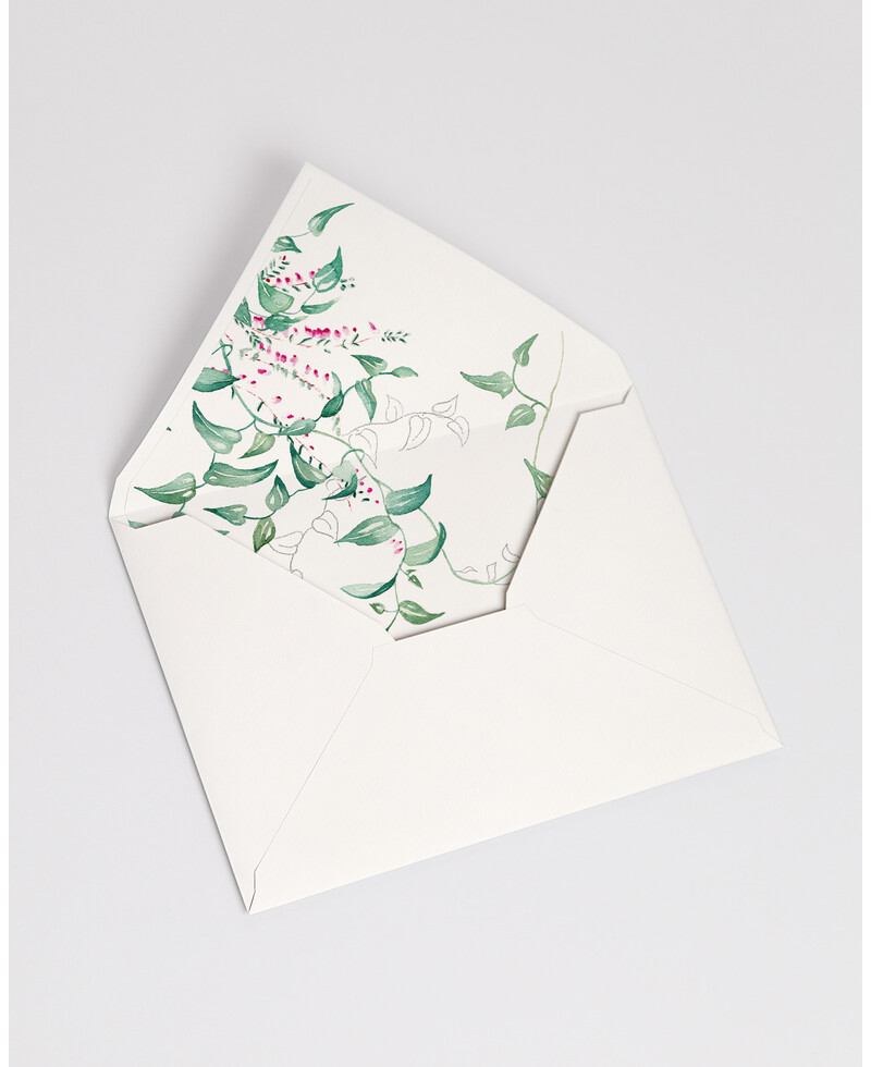 Ivy and Heather lined envelopes
