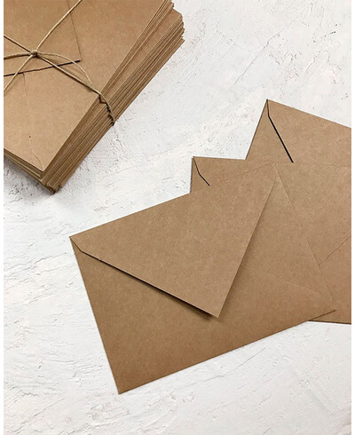 Envelopes de casamento Kraft C5