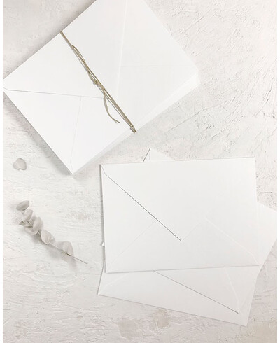 C5 envelopes de casamento branco
