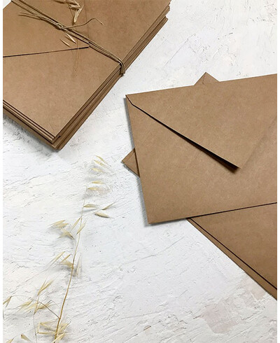 Envelopes de casamento Kraft B6