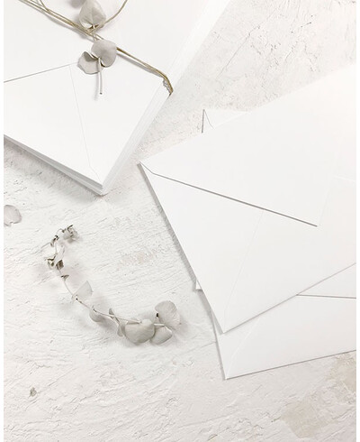 Envelopes de casamento brancos B6