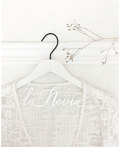 percha boda novia