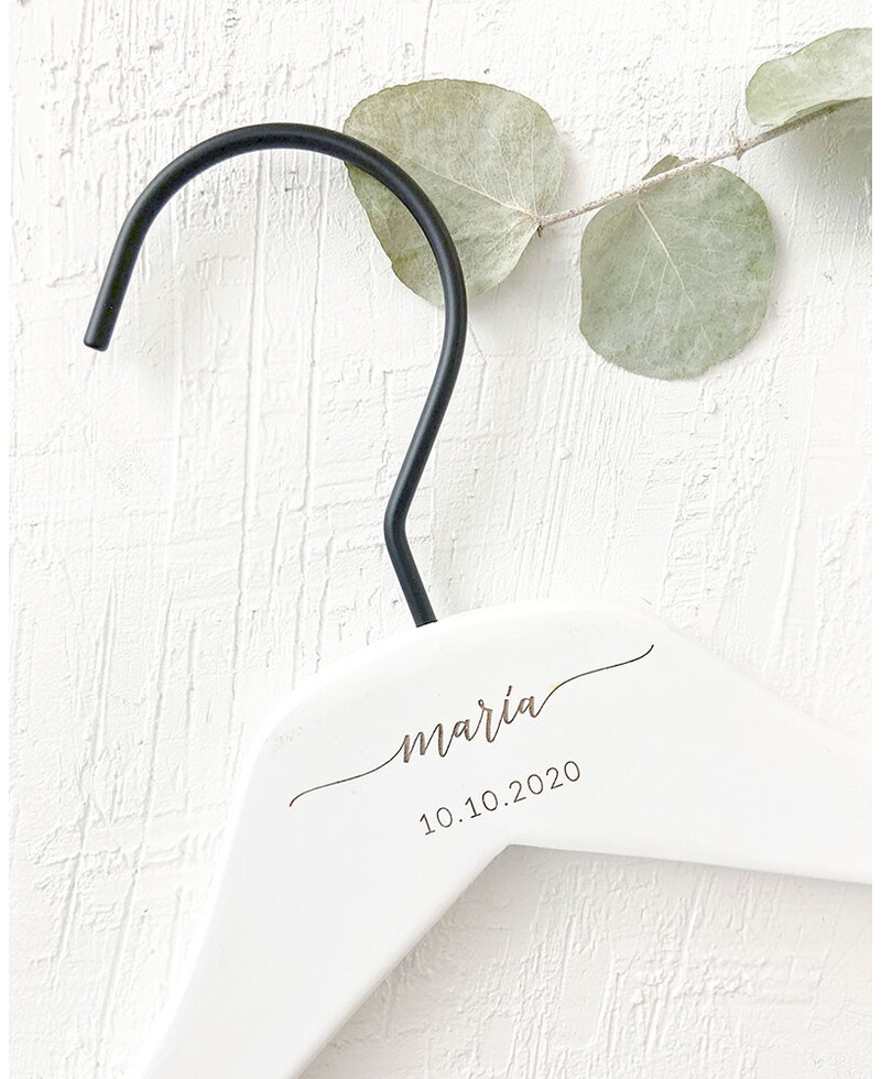 Cintre Blanc Nom Date Mariage Cintre Blanc Nom Date Mariage