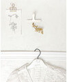 Cintre de mariage blanc Initiales Date